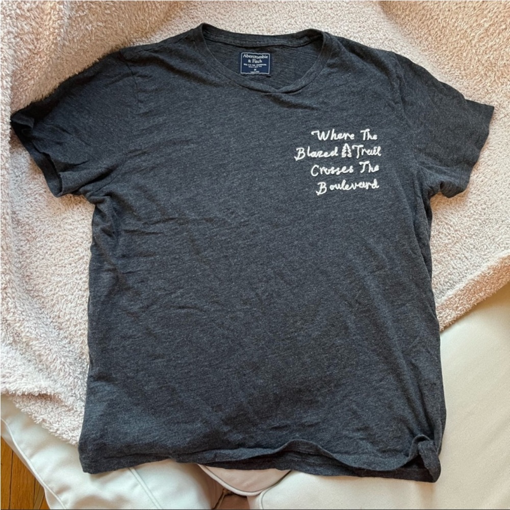 Abercrombie Gray 'Where the Blazed Trail Crosses the Boulevard' Tee size Medium